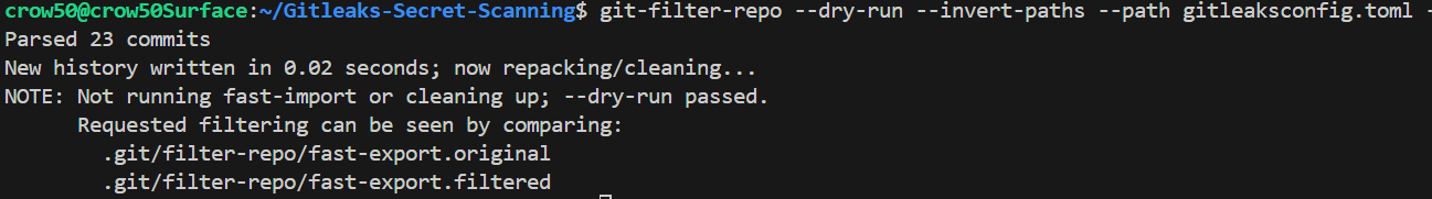 Git Filter Repo Dry-run