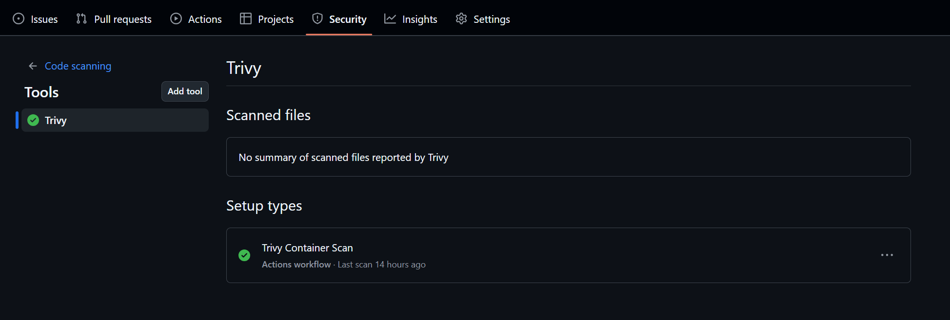 Trivy Tool Security Report